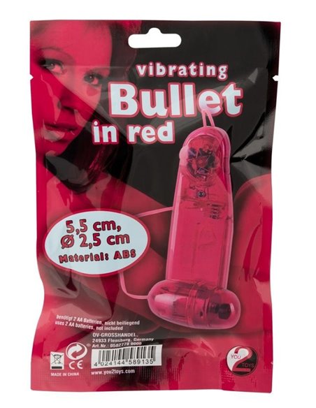 VIBRATORE MINI Vibrating Bullet red