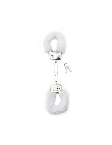 MANETTE MORBIDE Furry Handcuffs - White