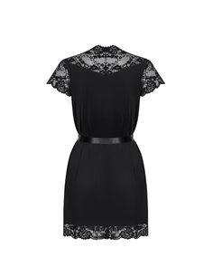 ABITO LUNGO SEXY Long Sleeved Mini Dress- Black - One Si