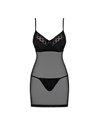 MINI ABITO SEXY Duo Net Open Cup Mini Dress- Black - On