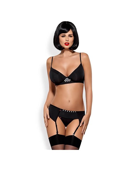 KIT REGGISENO GIARRETTIERA E PERIZOMA Gretia 3 pcs set L/XL