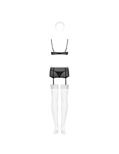 REGGISENO REGGICALZE E PERIZOMA Sedusia set 3-pcs L/XL black