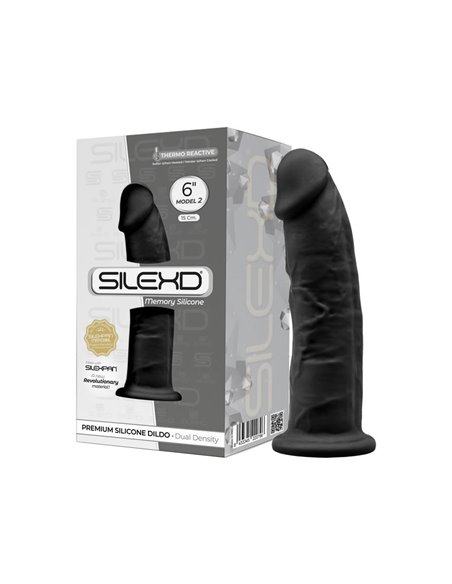 DILDO REALISTICO SILEXD - MODEL 2 - 6" - 15,5 cm. Nero